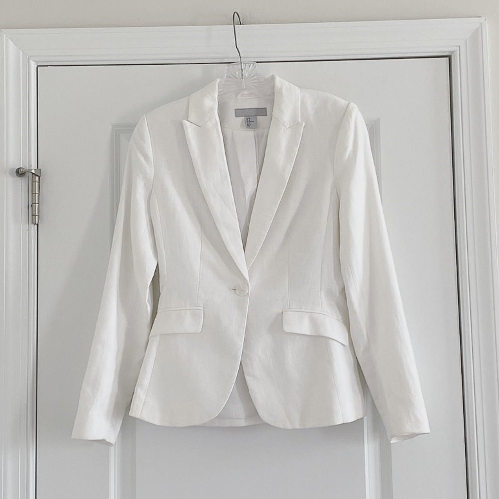 H&M White Suit Jacket